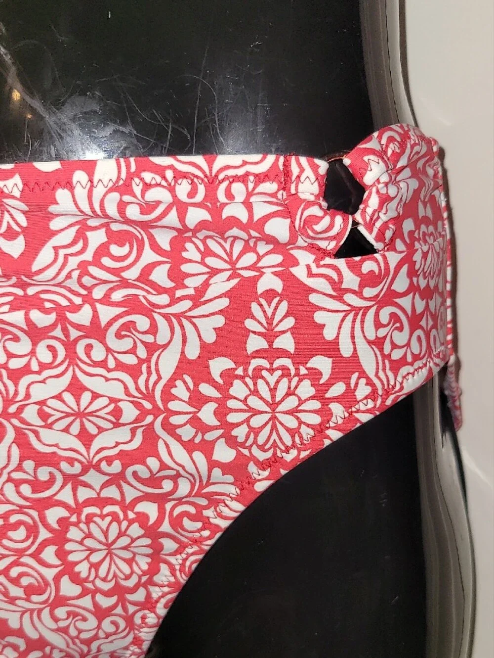 Fantasie Coral and White Floral-Print Bikini Bottom